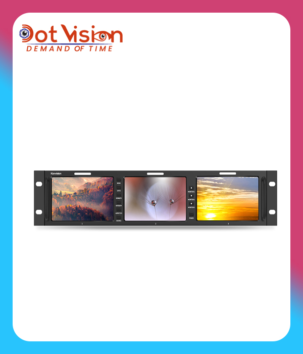 KRM-503A (3x5.5")|4.2"~10" Multiple Rackmount Monitor-Konvision In Bangladesh