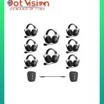 CAME-TV KUMINIK8 Duplex Digital Wireless Intercom Headset - Dual Ear 8 Headsets +2 Nano Pack In Bangladesh
