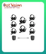 CAME-TV KUMINIK8 Duplex Digital Wireless Intercom Headset - Dual Ear 8 Headsets +2 Nano Pack In Bangladesh