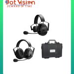 CAME-TV KUMINIK8 Duplex Digital Wireless Intercom Headset - Mixed 2 Pack 1 Single Ear & 1 Dual Ear In Bangladesh