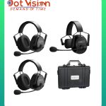 CAME-TV KUMINIK8 Duplex Digital Wireless Intercom Headset - Mixed 3 Pack 1 Single Ear & 2 Dual Ear In Bangladesh