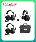 CAME-TV KUMINIK8 Duplex Digital Wireless Intercom Headset - Mixed 3 Pack 1 Single Ear & 2 Dual Ear In Bangladesh