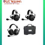 CAME-TV KUMINIK8 Duplex Digital Wireless Intercom Headset - Mixed 3 Pack 2 Single Ear & 1 Dual Ear In Bangladesh