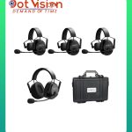 CAME-TV KUMINIK8 Duplex Digital Wireless Intercom Headset - Mixed 4 Pack 3 Single Ear & 1 Dual Ear In Bangladesh