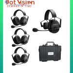 CAME-TV KUMINIK8 Duplex Digital Wireless Intercom Headset - Mixed 4 Pack 1 Single Ear & 3 Dual Ear In Bangladesh