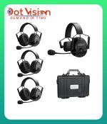 CAME-TV KUMINIK8 Duplex Digital Wireless Intercom Headset - Mixed 4 Pack 1 Single Ear & 3 Dual Ear In Bangladesh