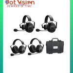 CAME-TV KUMINIK8 Duplex Digital Wireless Intercom Headset - Mixed 4 Pack 2 Single Ear & 2 Dual Ear In Bangladesh