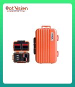 LENSGO LYNCA KH6 Waterproof Luggage Memory Card Hard Case - Black/Red In Bangladesh