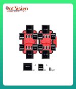 LENSGO LYNCA KH6 Waterproof Luggage Memory Card Hard Case - Black/Red In Bangladesh