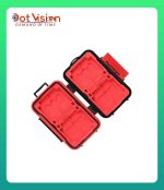 LENSGO LYNCA KH6 Waterproof Luggage Memory Card Hard Case - Black/Red In Bangladesh