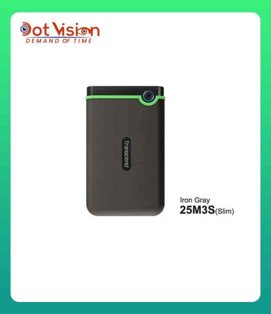 Transcend 25M3S Portable Hard Disk Drive (HDD) Iron Gray Slim