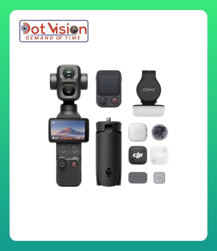 Osmo Pocket 4P Vlog Combo, Dual-Lens Vlog Camera, Cinematic 4K In Bangladesh