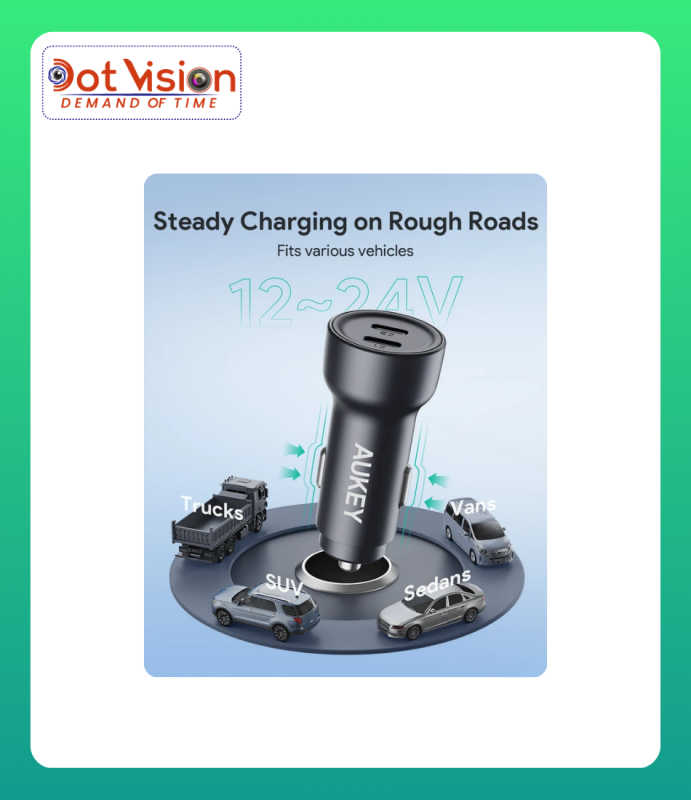 AUKEY CC-Y23 Enduro Dual 65W 2-Port Car Charger Bangladesh