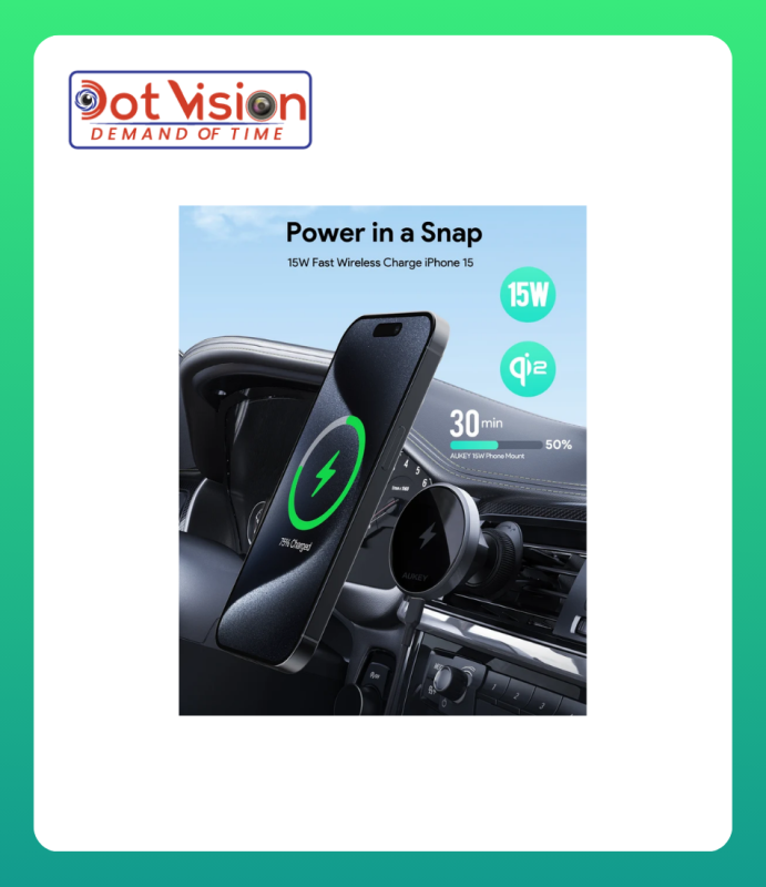 AUKEY MagFusion Dash Qi2 Wireless Charging HD-MC13 In Bangladesh