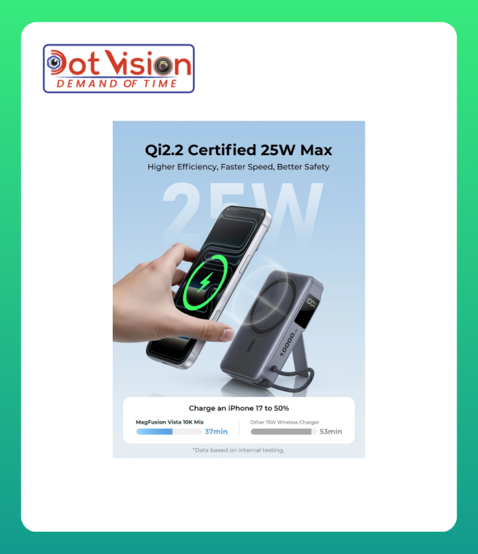 AUKEY MagFusion Vista 10000 Qi2.2 Magnetic Wireless Power Bank PA-MS24 In Bangladesh