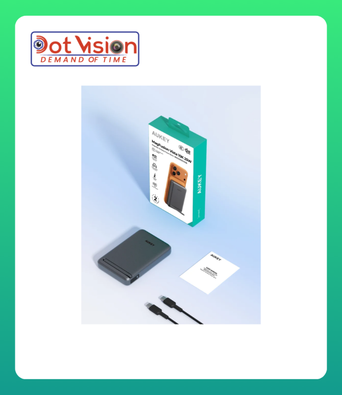 AUKEY MagFusion Vista 10000Plus Qi2.2 Magnetic Wireless Power Bank PB-MS18 In Bangladesh