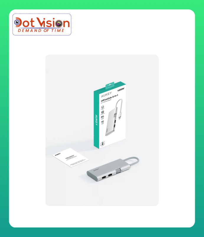 AUKEY UH-CUH02 OfficeDok 6-in-1 USB-C Hub In Bangladesh
