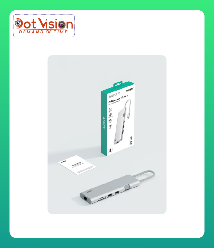 AUKEY UH-CUH03 OfficeDok 10-in-1 USB-C Hub with 2 HDMI Ports In Bangladesh (3)