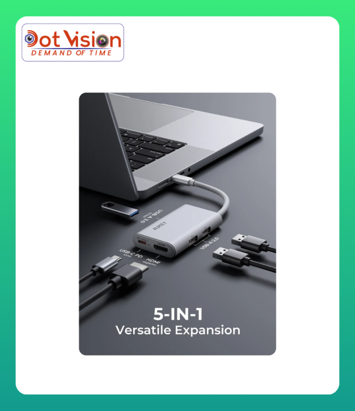 AUKEY UH-CUH06 OfficeDok 5-in-1 USB Hub Adapter In Bangladesh