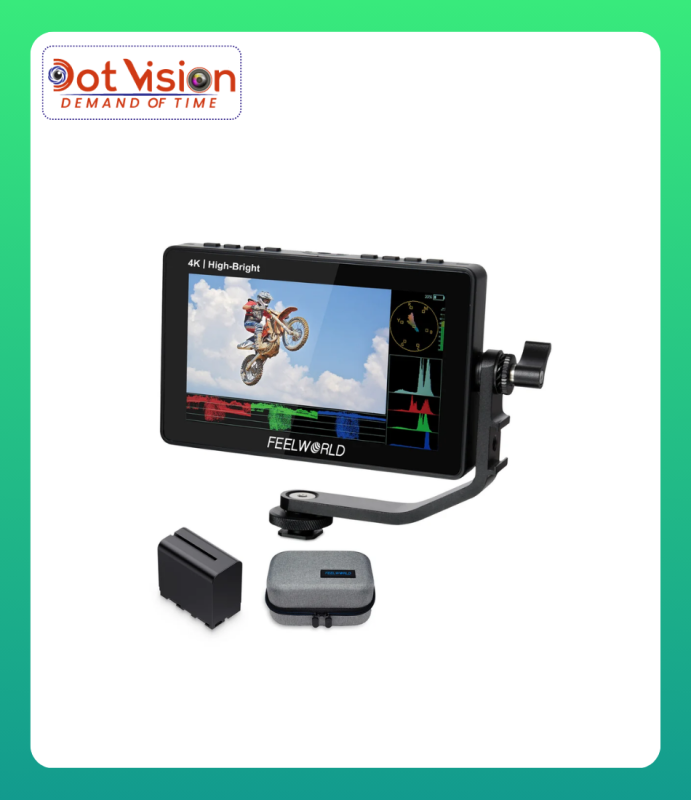 FEELWORLD F5 PROX 5.5 Inch 1600nit High Bright Field DSLR Camera Monitor Touch Screen F970 Kit HDMI In Bangladesh (1)