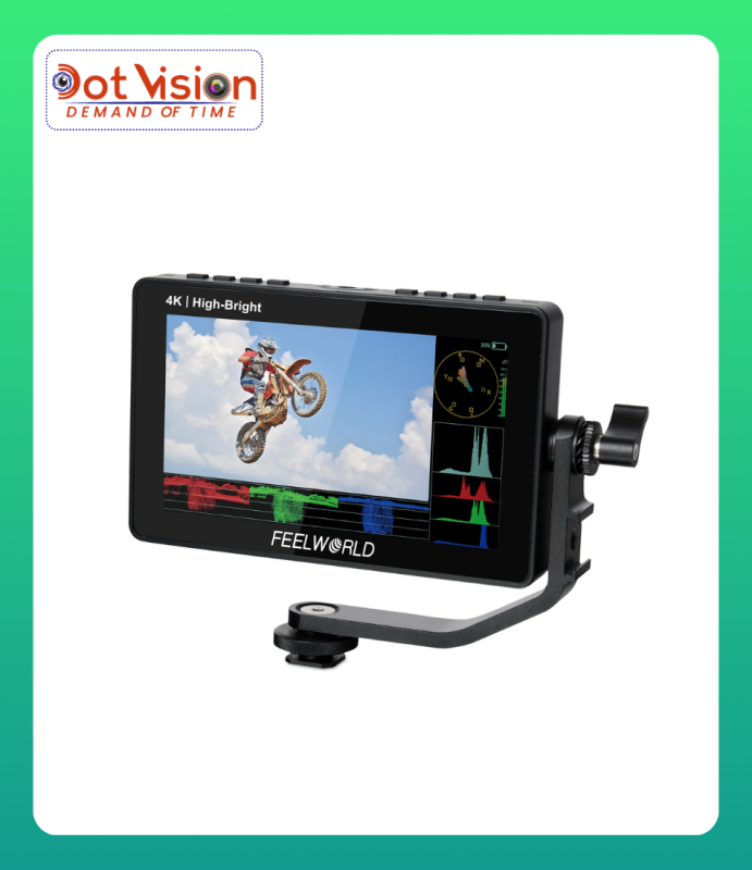FEELWORLD F5 PROX 5.5 Inch 1600nit High Bright Field DSLR Camera Monitor Touch Screen F970 Kit HDMI In Bangladesh