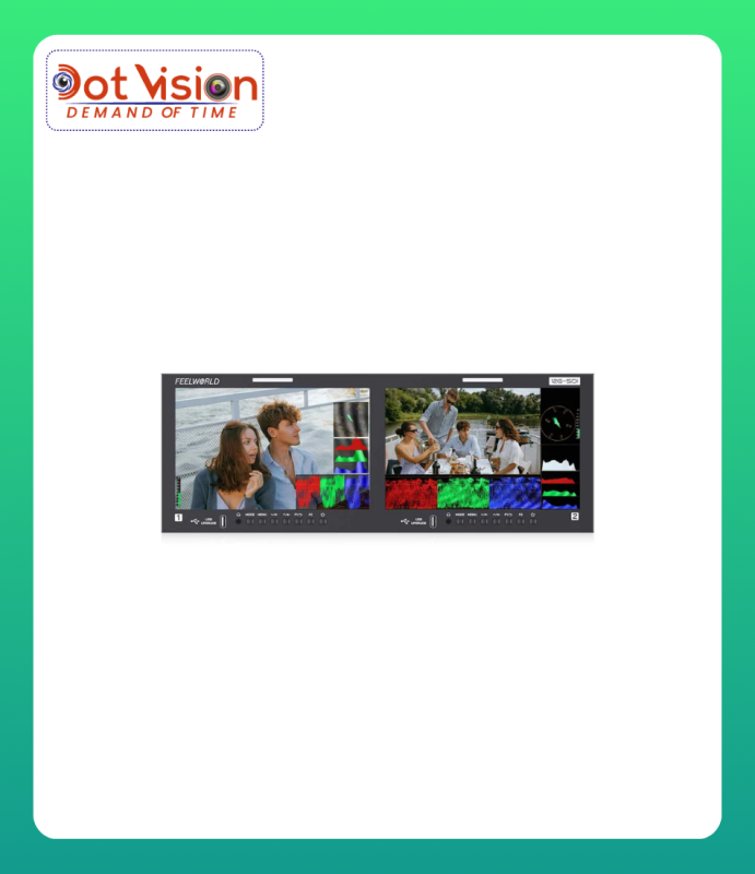 FEELWORLD FRM1001G Dual 10.1 Inch 4RU Rackmount Monitor 12G SDI 4K HDMI 1920x1200 IPS In Bangladesh