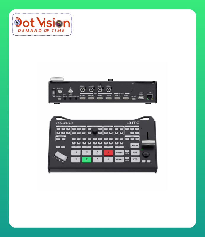 FEELWORLD L3 PRO 4 HDMI 4 SDI 1 UVC Input Multi Camera Video Switcher Mixer for Live Streaming In Bangladesh